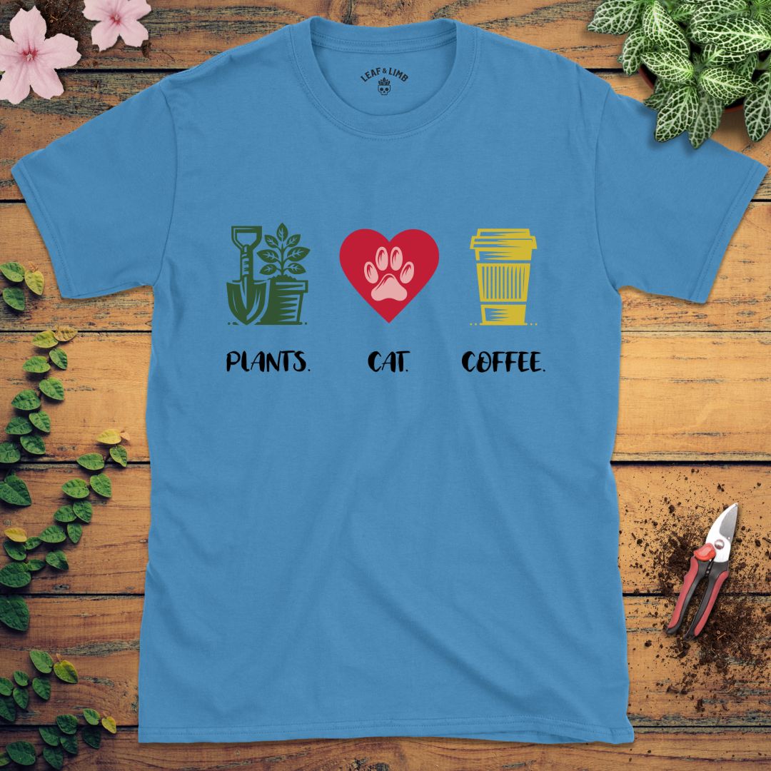 Plants. Cat. Coffee. Tee