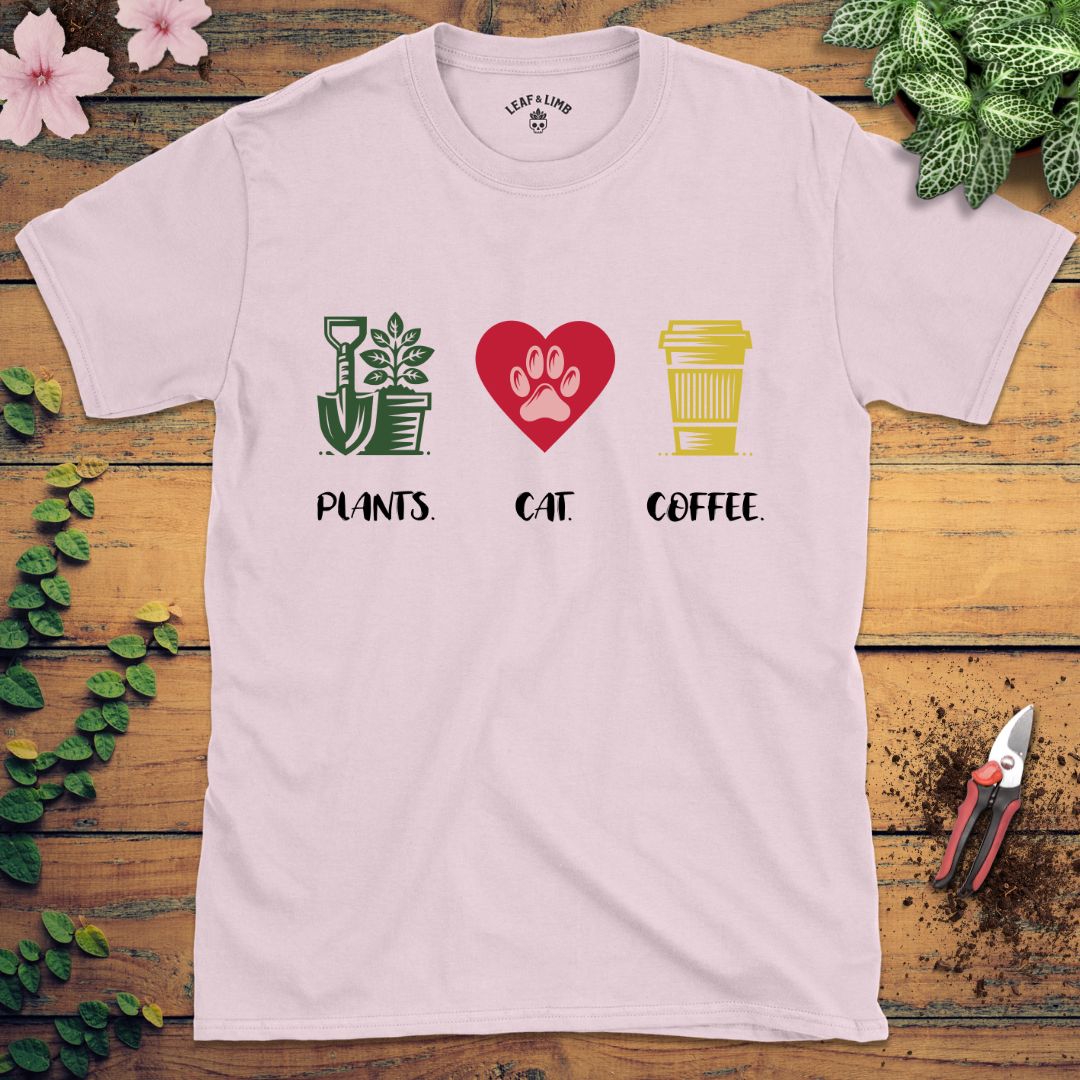 Plants. Cat. Coffee. Tee