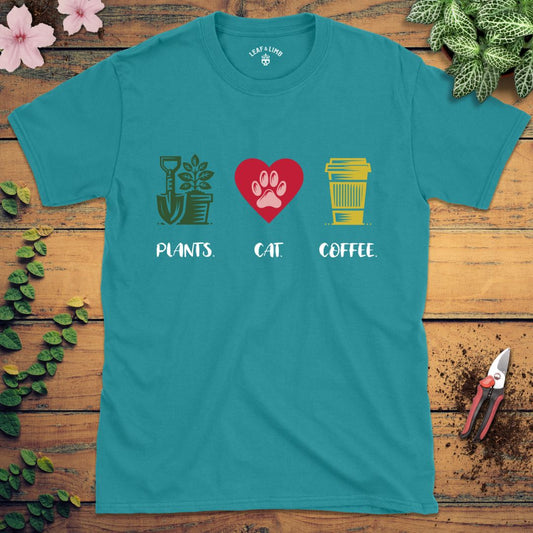 Plants. Cat. Coffee. Tee