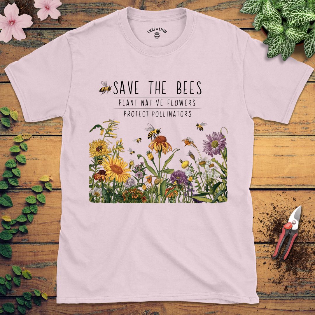 Save the Bees and Plant Native Tee